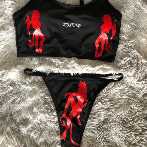 Satan’s Lover swimming suit set - Picture 2 of 5